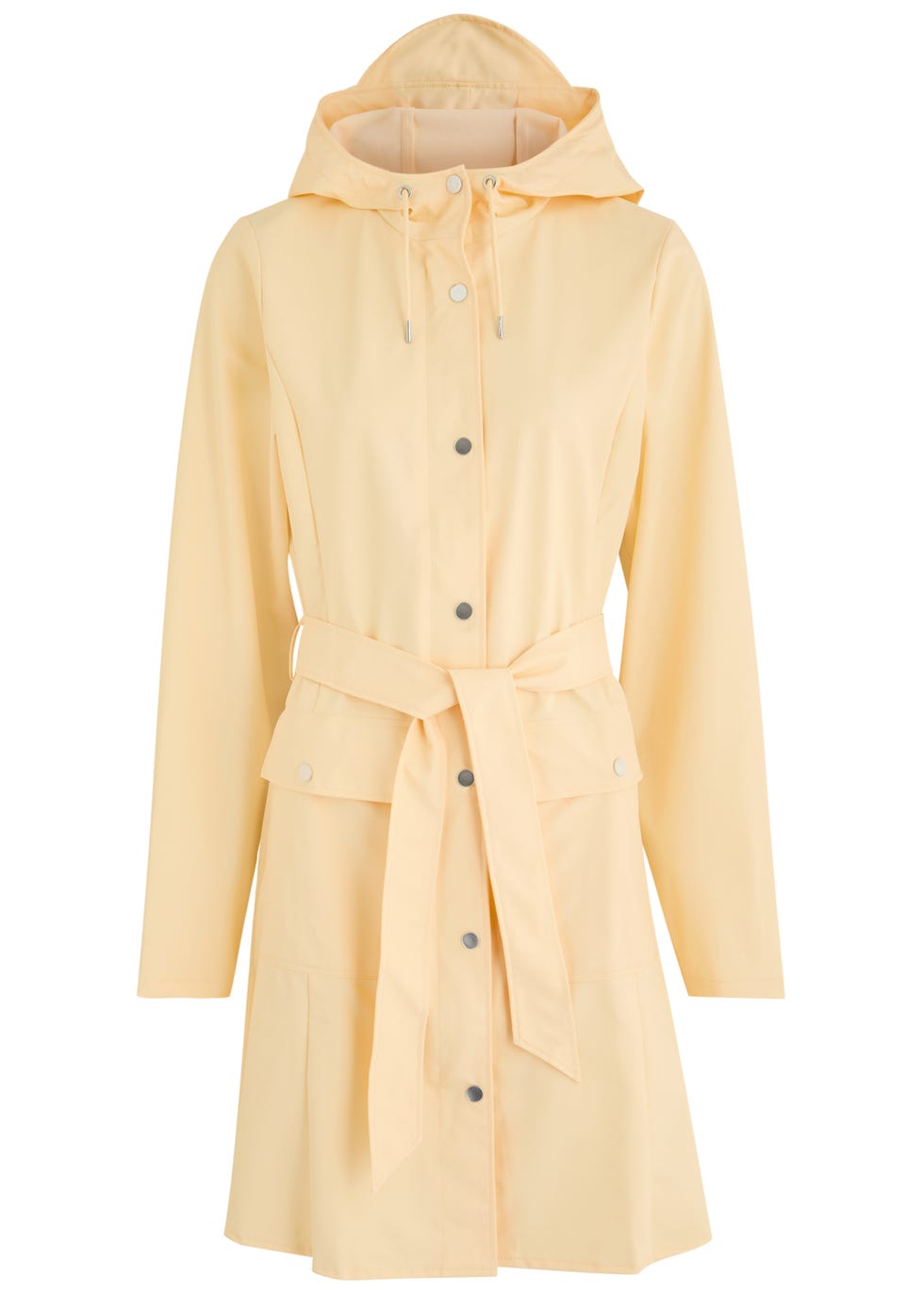 Belted hooded jacket