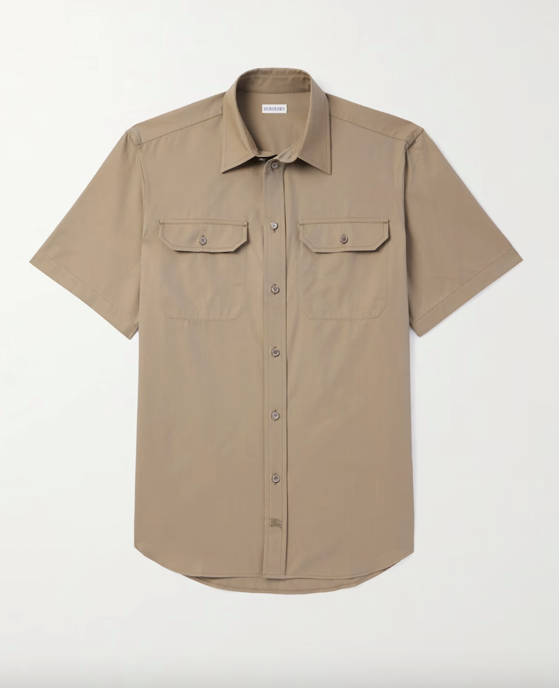 Logo-Embroidered Cotton-Twill Shirt