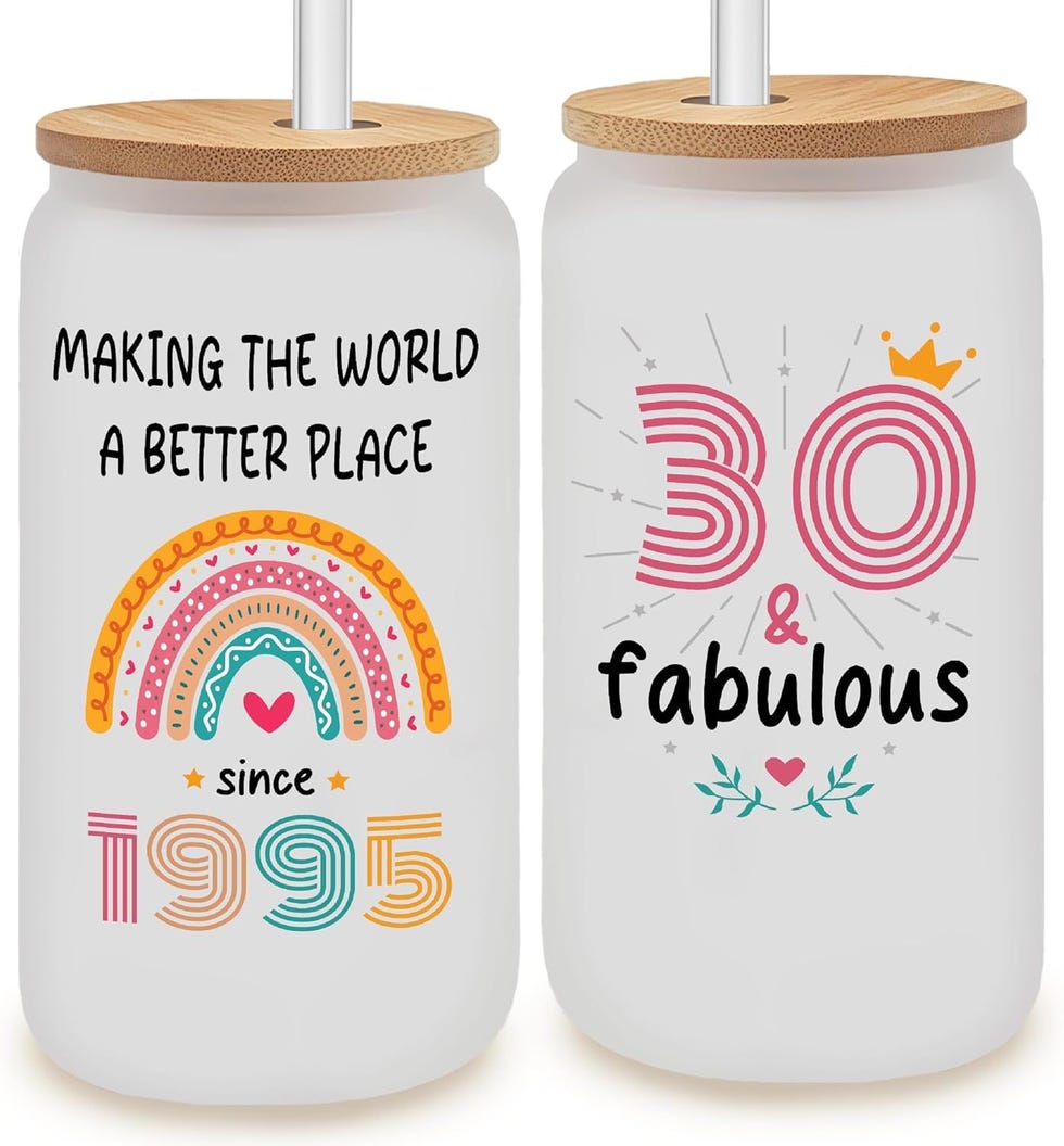 30th Birthday Frosted Glass Cup 