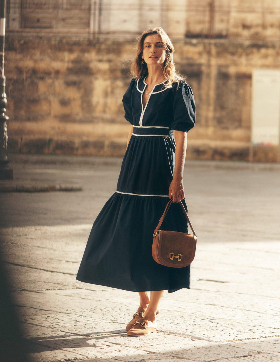Rhea Embroidered Midi Dress