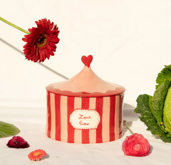 Love Box Ceramic Storage Jar, 23cm