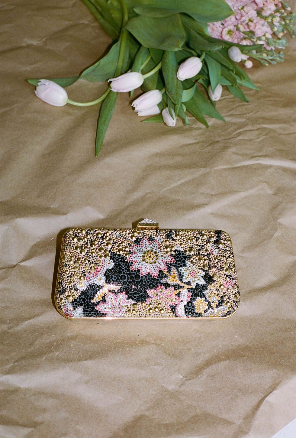 Carry Secrets Floral Crystal Minaudiere