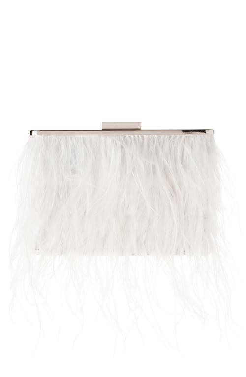 Ostrich Feather Embellished Clutch