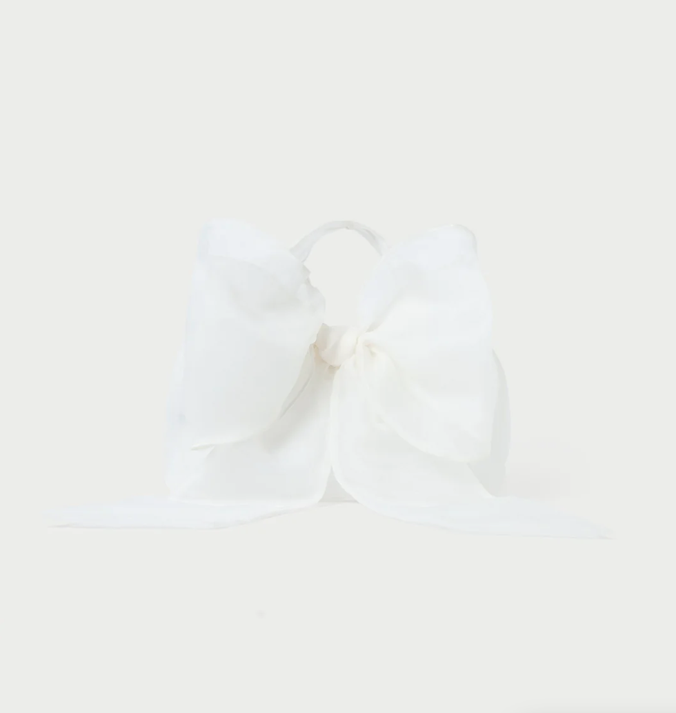 Joanne Pearl Organza Bow Clutch 