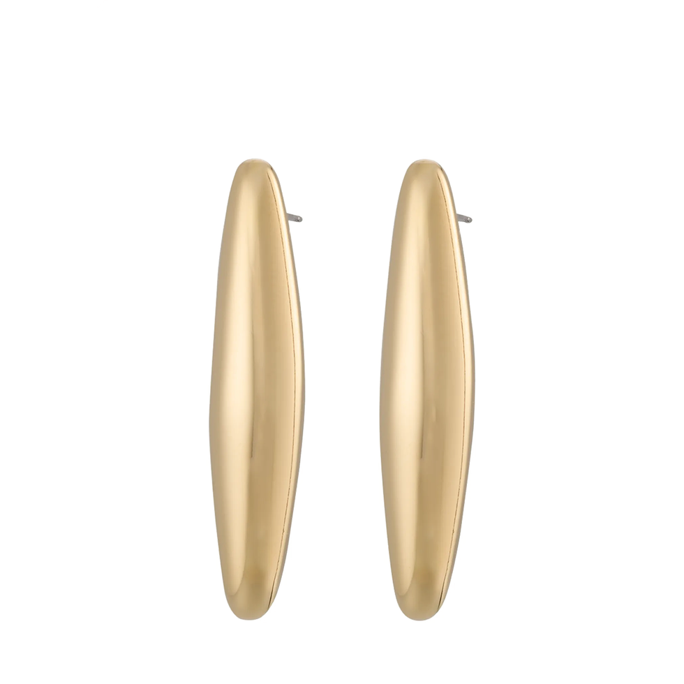Canyon Gold-Plated Long Drop Earrings