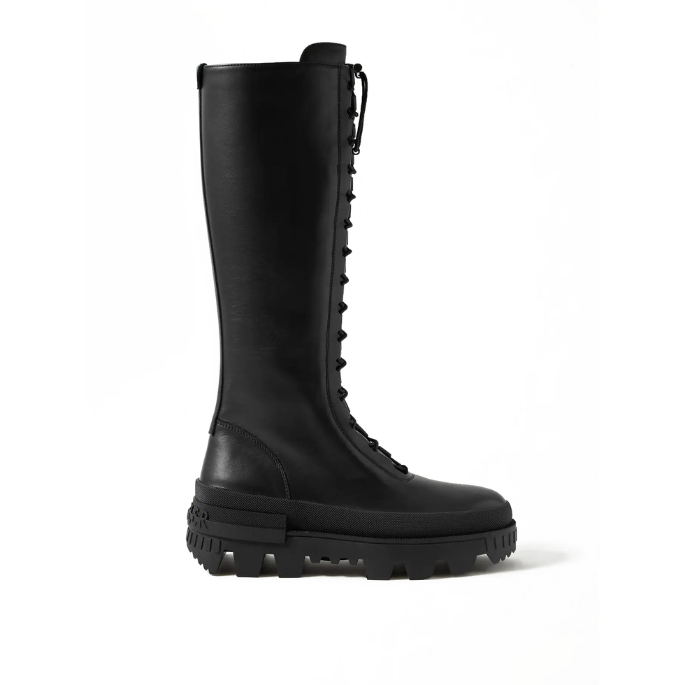 Vail Leather Lace-Up Knee Boots
