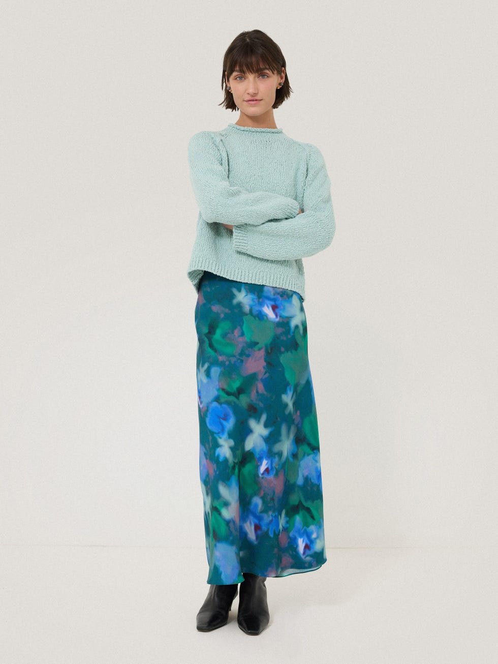 Floral Mist Maxi Skirt