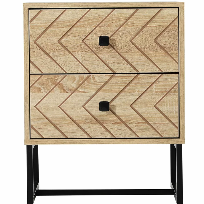 Raul 2 Drawer Bedside Table