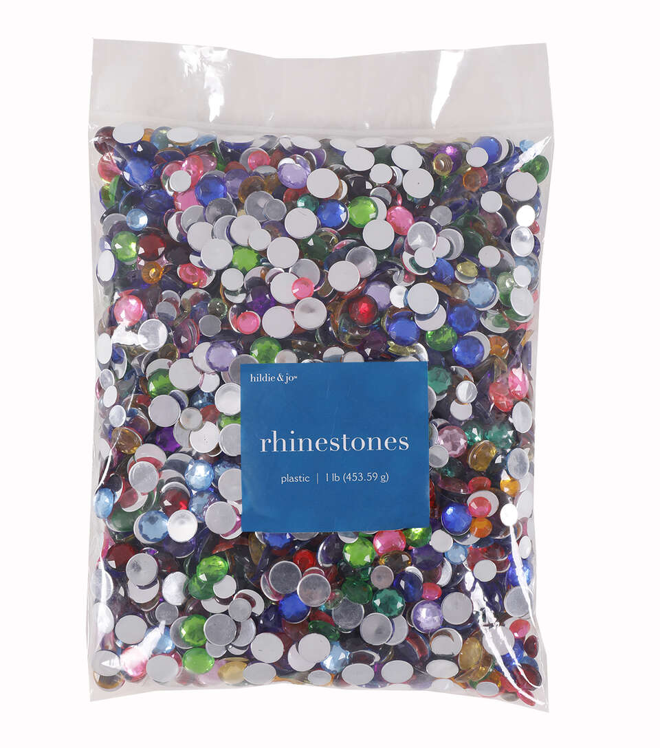 Multicolor Assorted Round Plastic Rhinestones