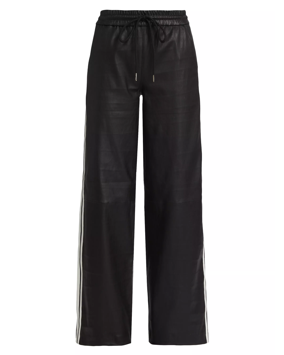 Baggy Leather Drawstring Pants