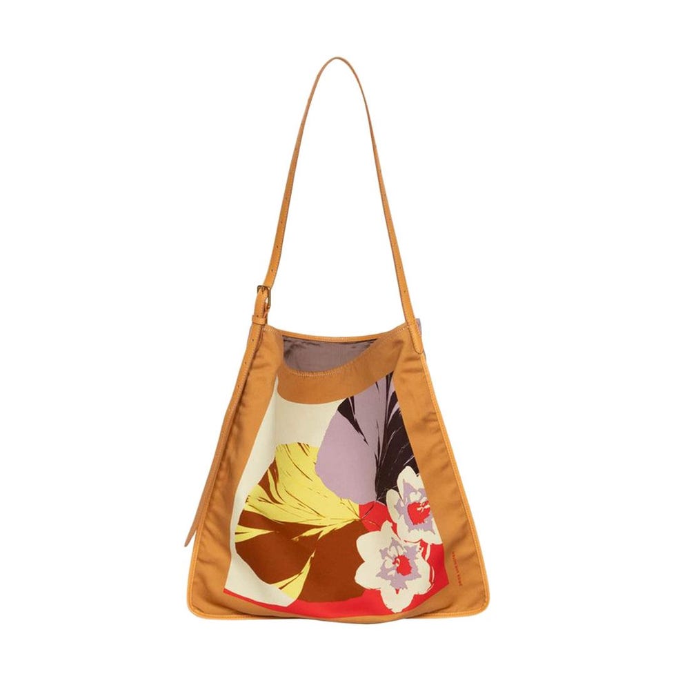 Medium Scarf Floral-Print Shoulder Bag