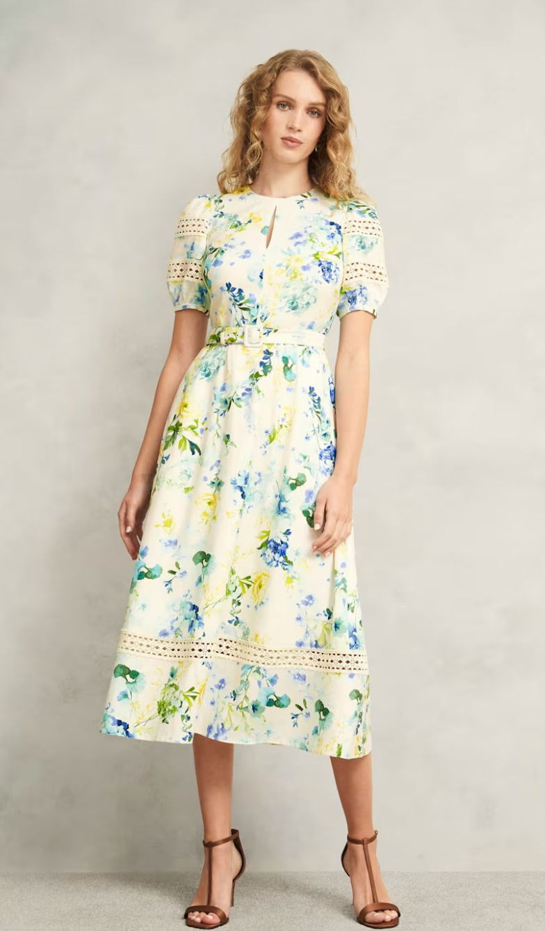 Winnie Floral Linen Dress