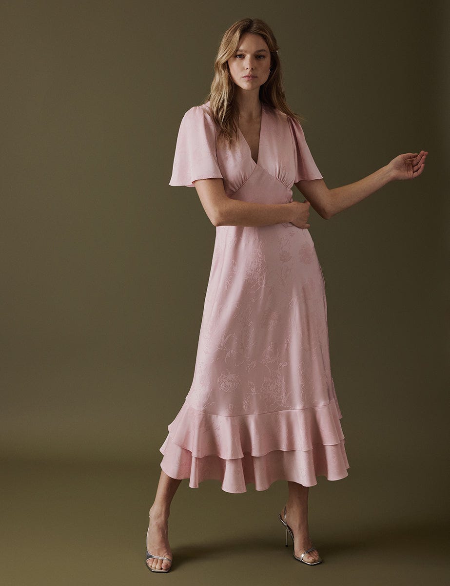 Soft Pink Midi Alaina Dress