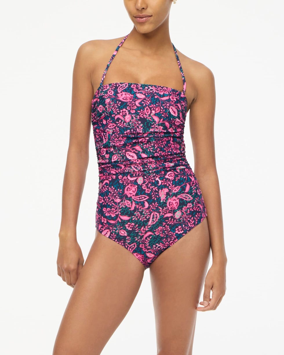 J.Crew Printed Strapless One-Piece Swimsuit J.Crew Printed Strapless One-Piece Swimsuit
