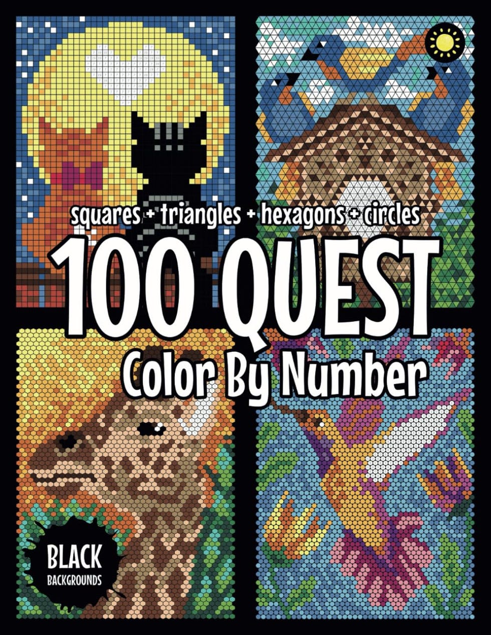 100 Quest Color By Number Book