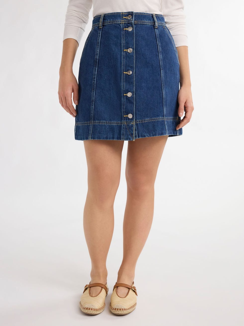 Free Assembly Women’s Denim Utility Mini Skirt