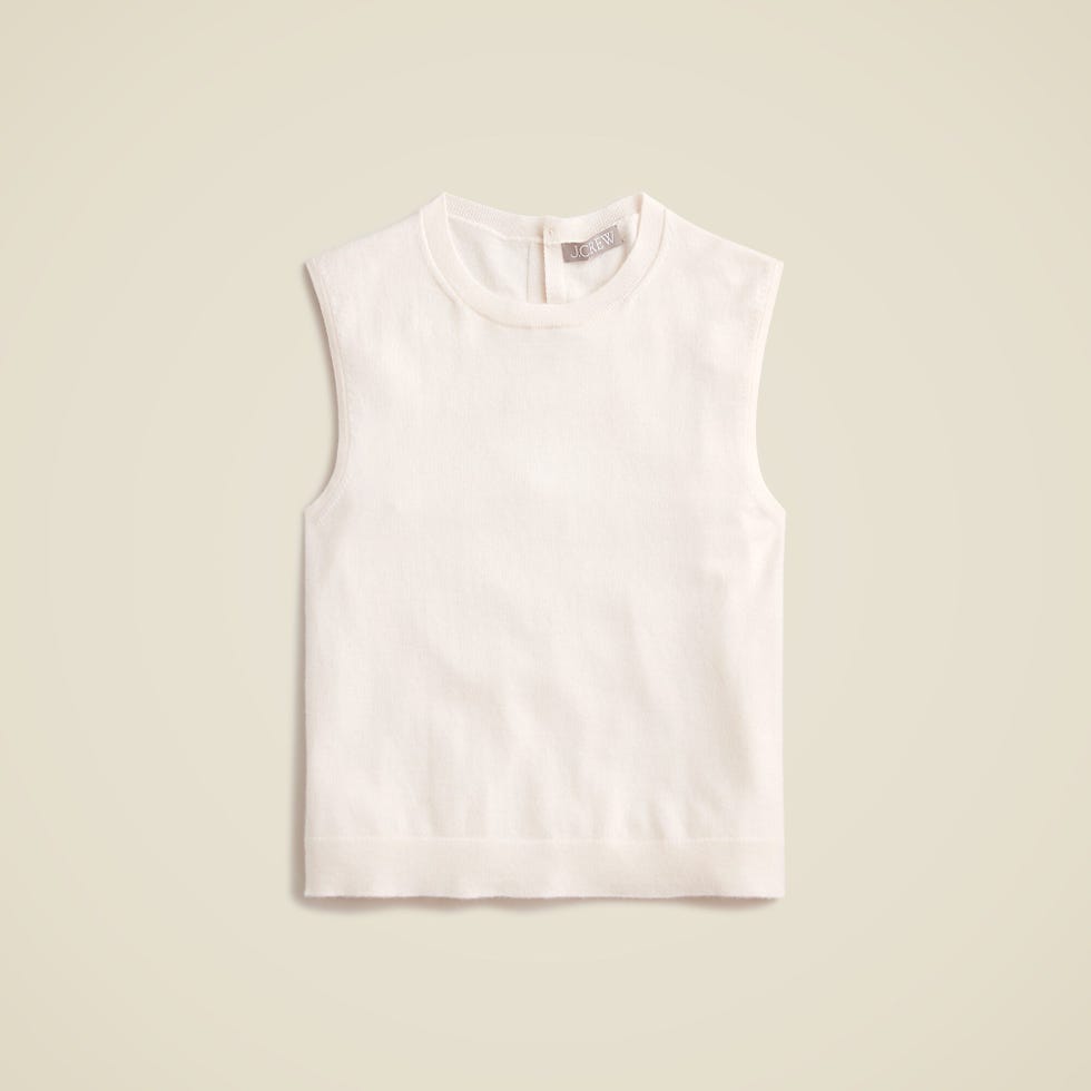 Featherweight Cashmere-Blend Cropped Sweater Shell