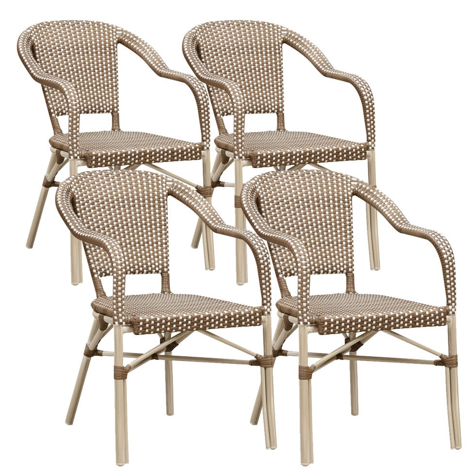 Outdoor French Bistro Dining Chairs, Set of 4 