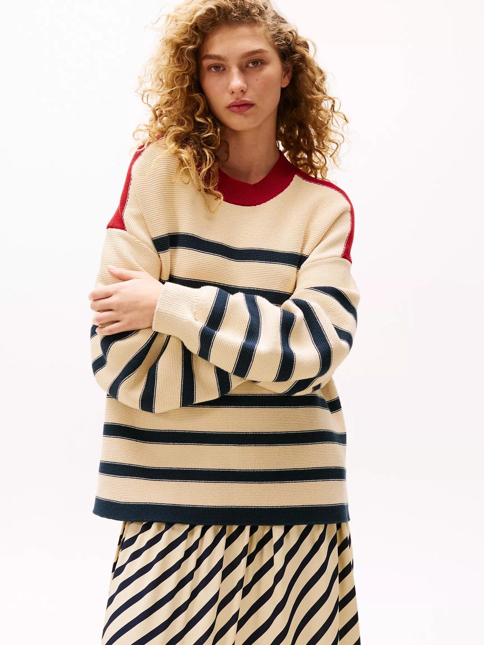 Colorblock Stripe Sweater