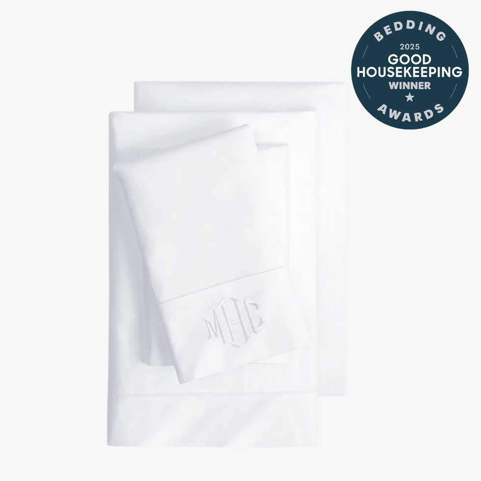 Bright White 400 Thread Count Percale Cotton Sheet Set 