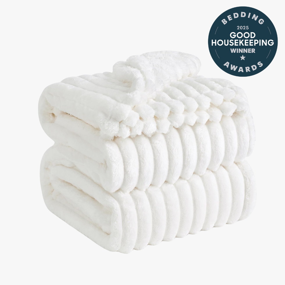 Bedsure Striped Flannel Blanket