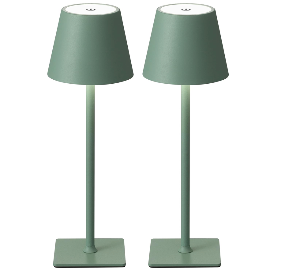 Green Cordless Table Lamp - 2 Pack