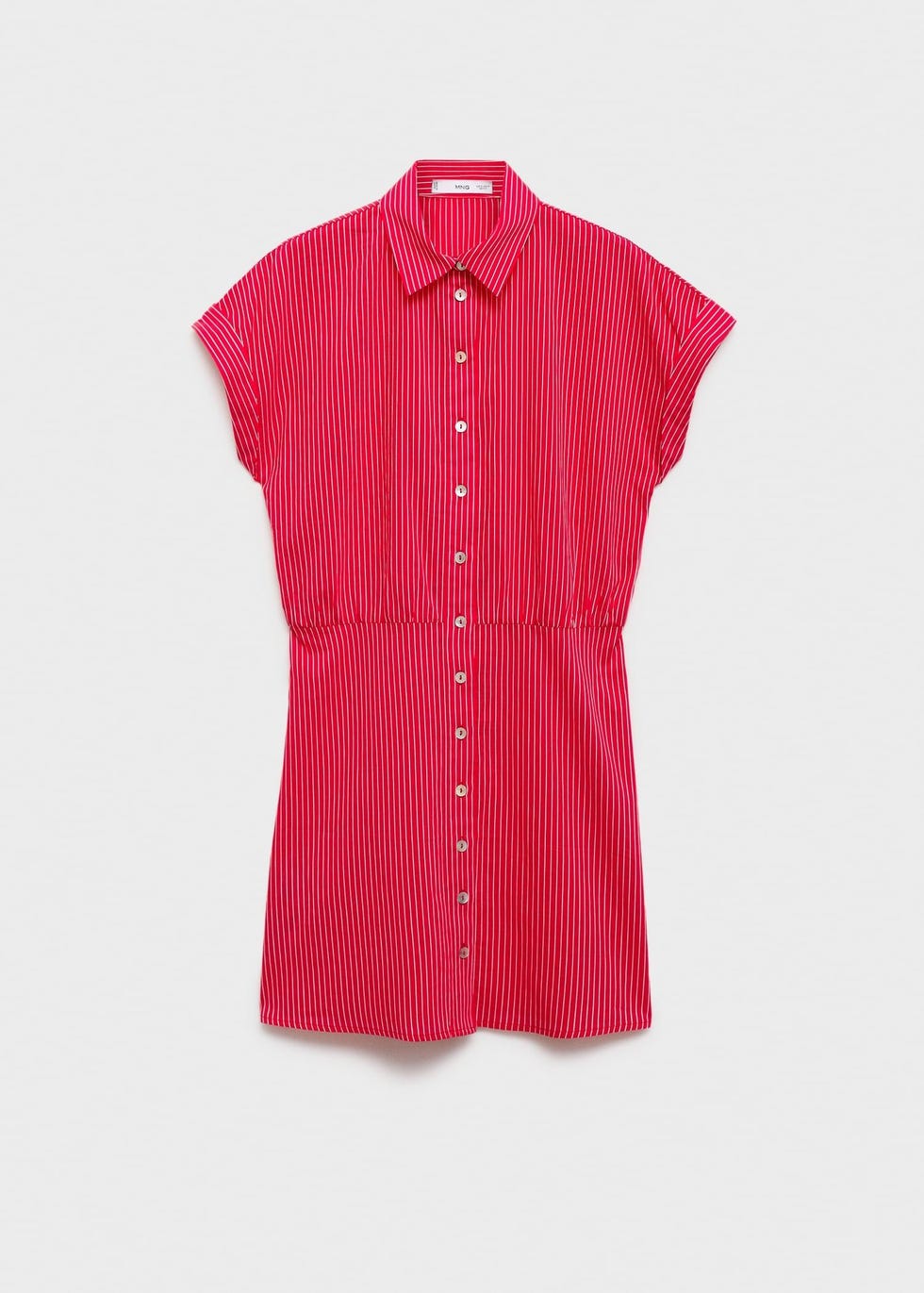 Vestido camisero de rayas