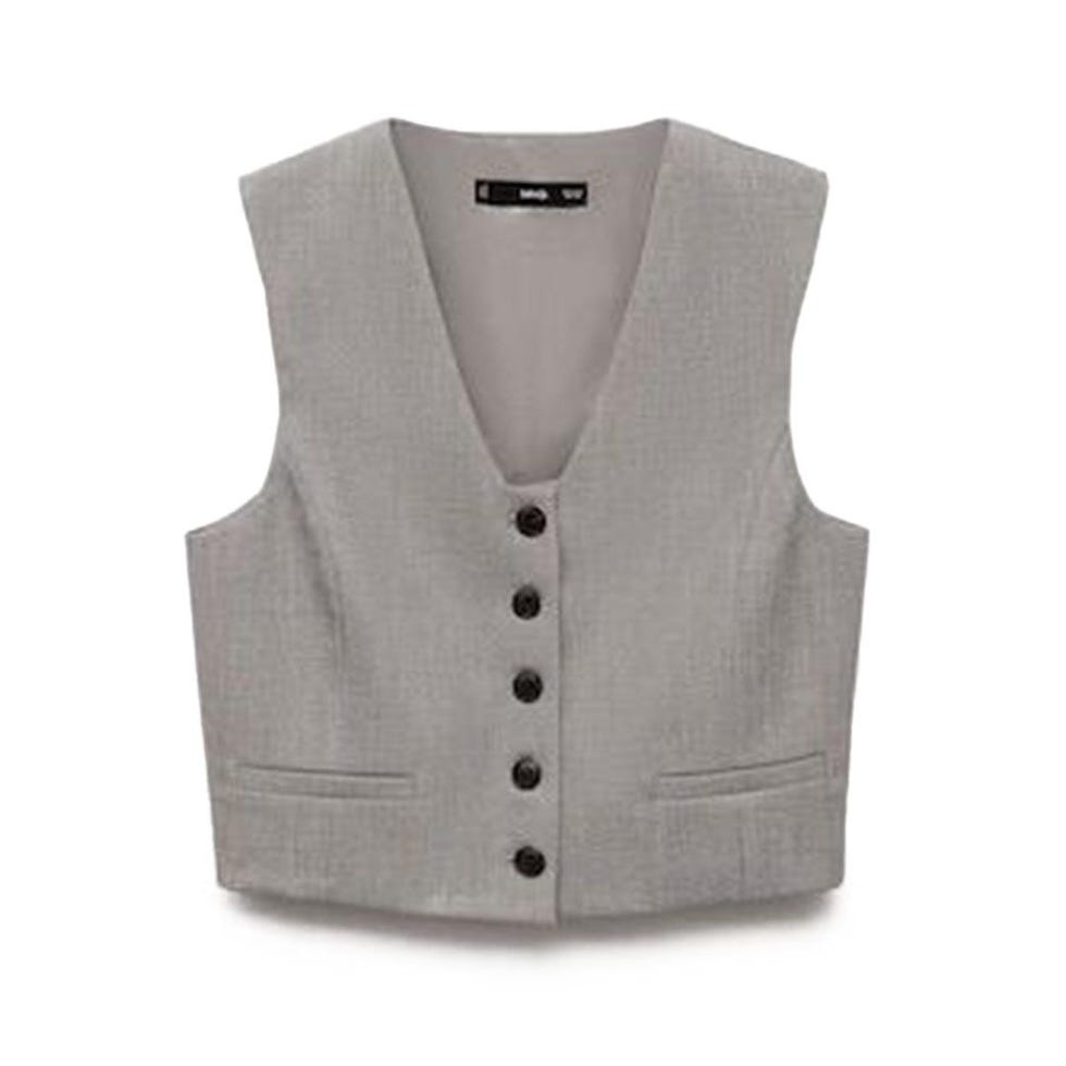 Cropped Suit Vest