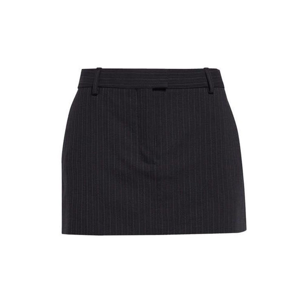 Ina Pinstripe Wool-Blend Miniskirt