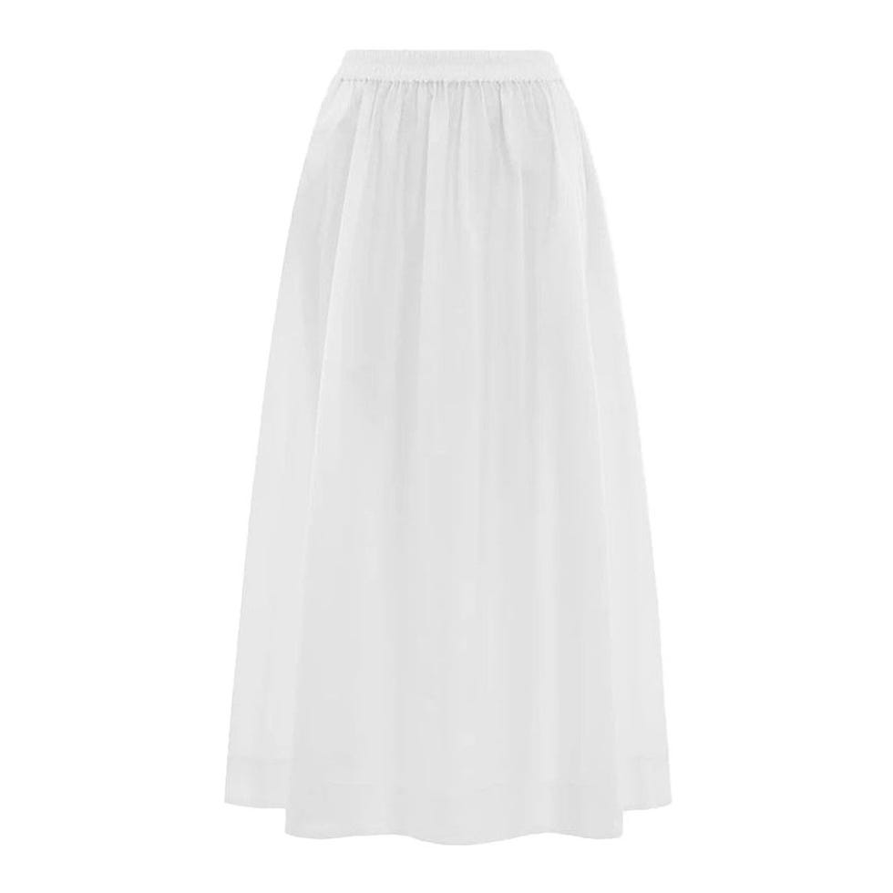 Natalie Elasticated Cotton Midi Skirt