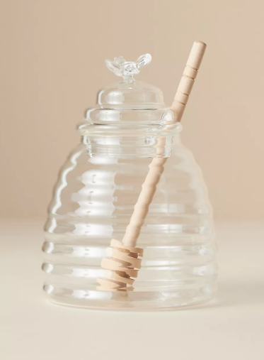 Glass Honey Pot with Dipper
