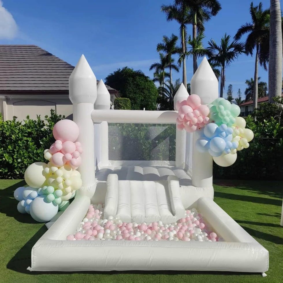 Inflatable White Bounce House 