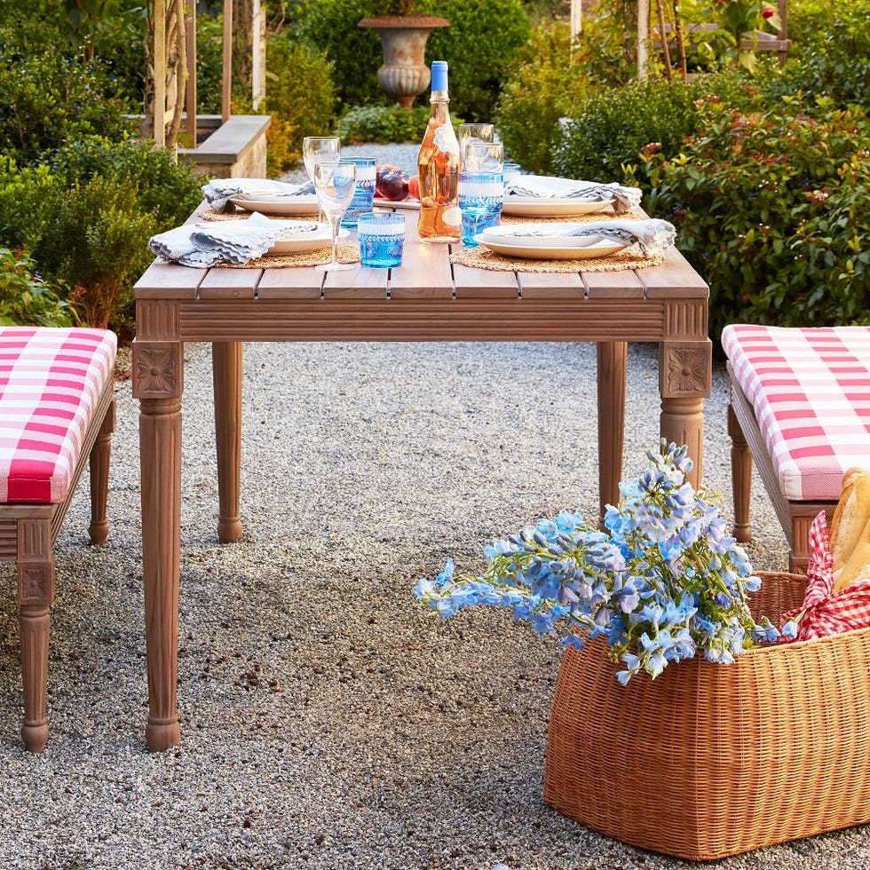 Carved Outdoor Dining Table