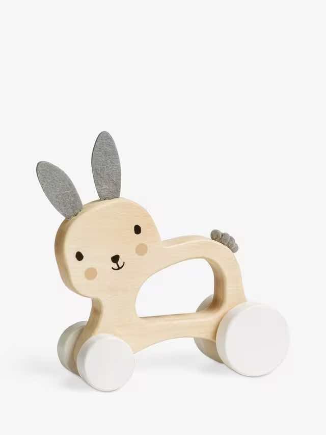 Wooden Bunny Push Along Toy