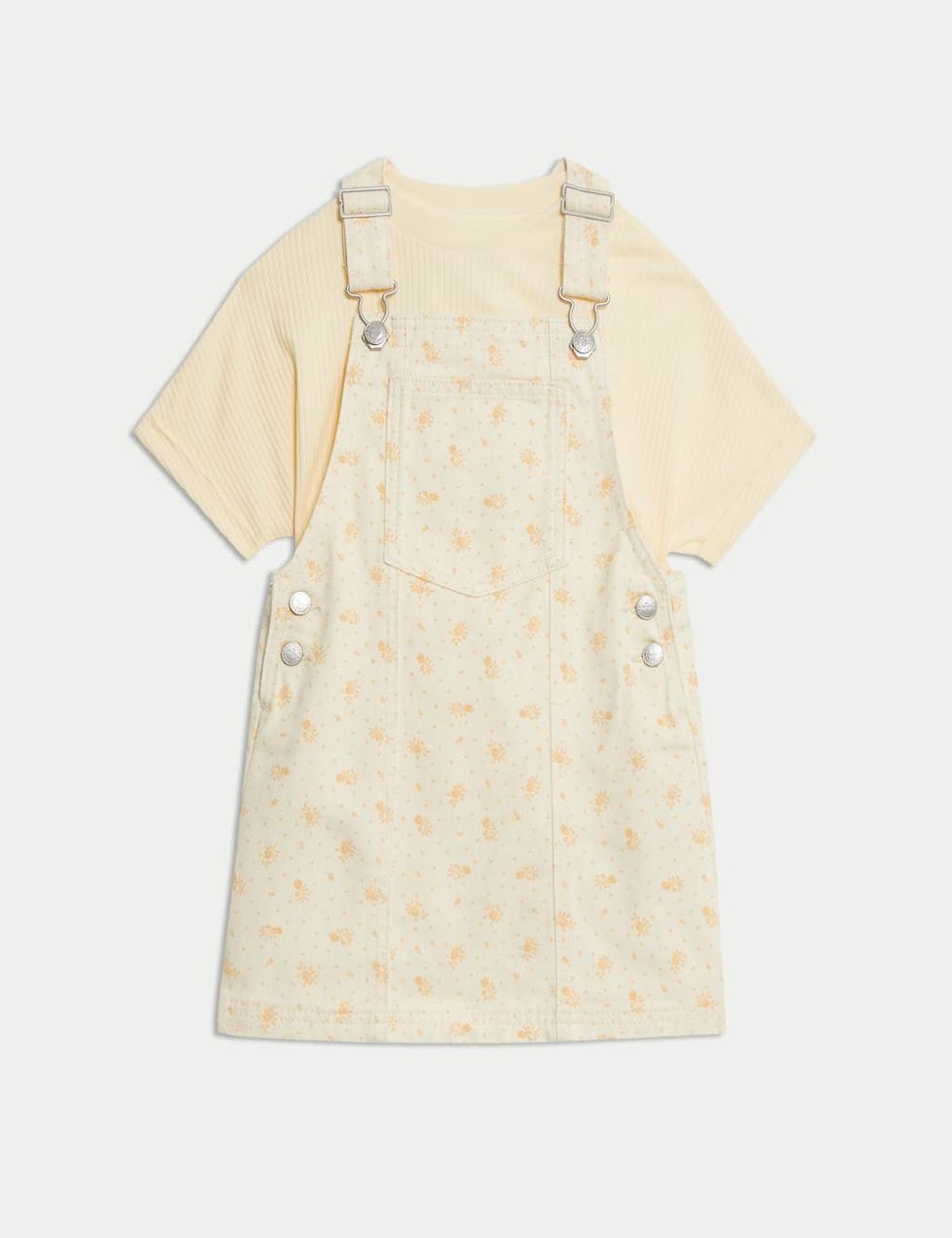 Cotton Rich Floral Dungaree Outfit