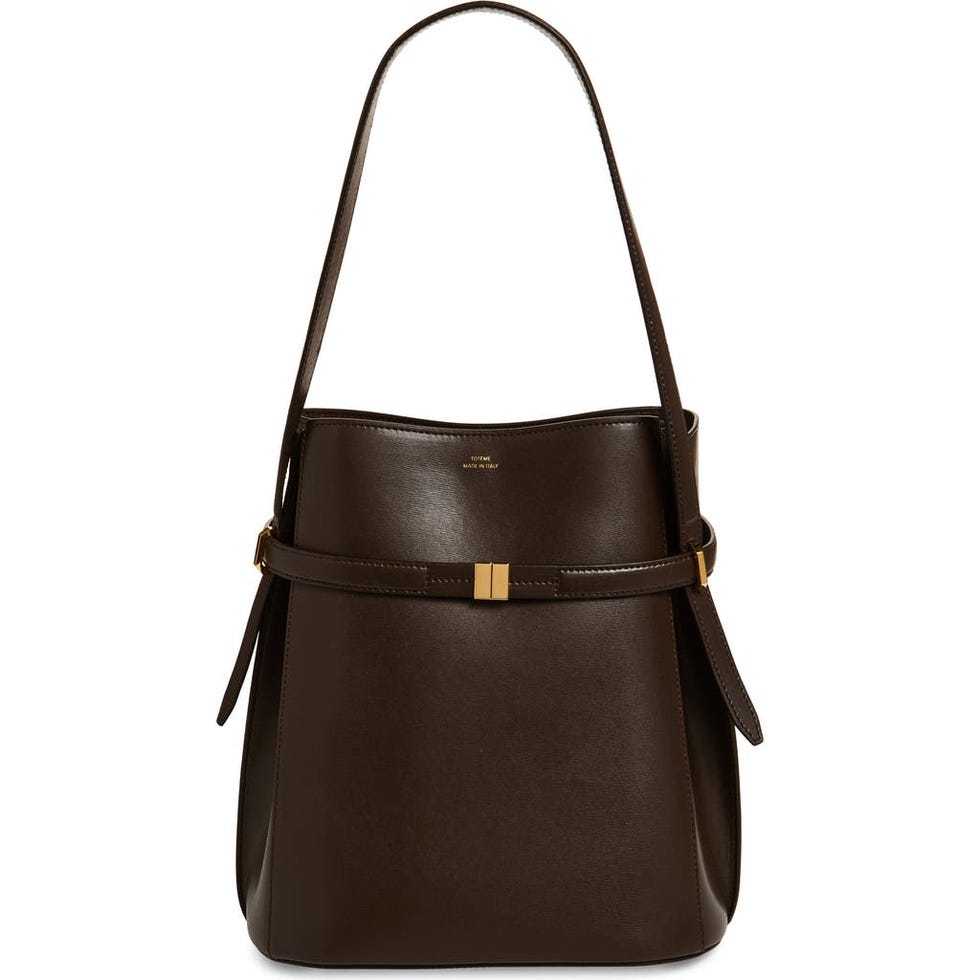 Leather bag with short