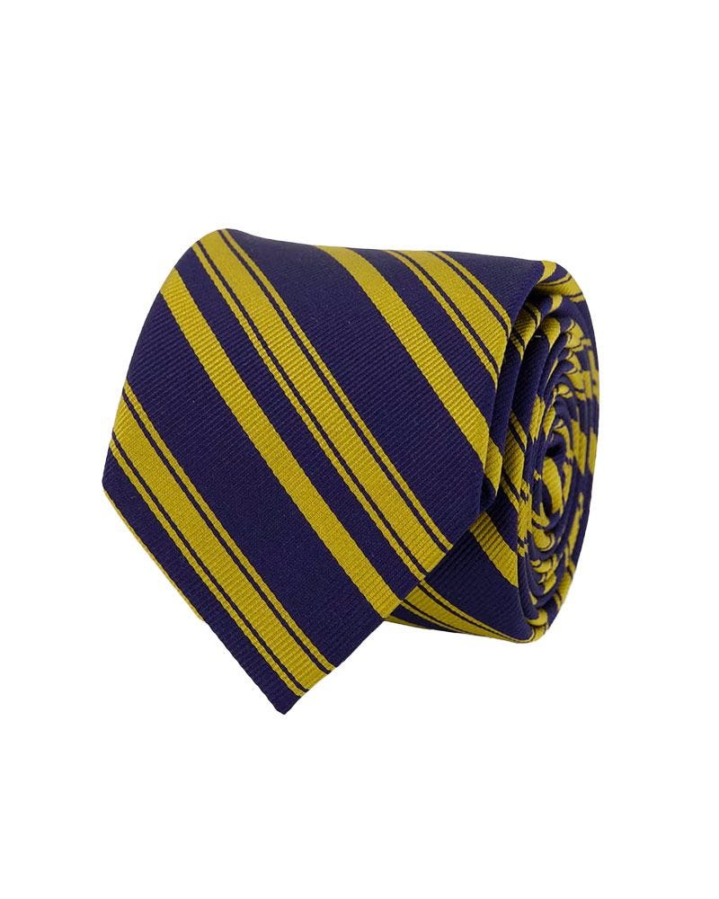 Alma Mater Heritage Lucky Repp Stripe Gold Tie