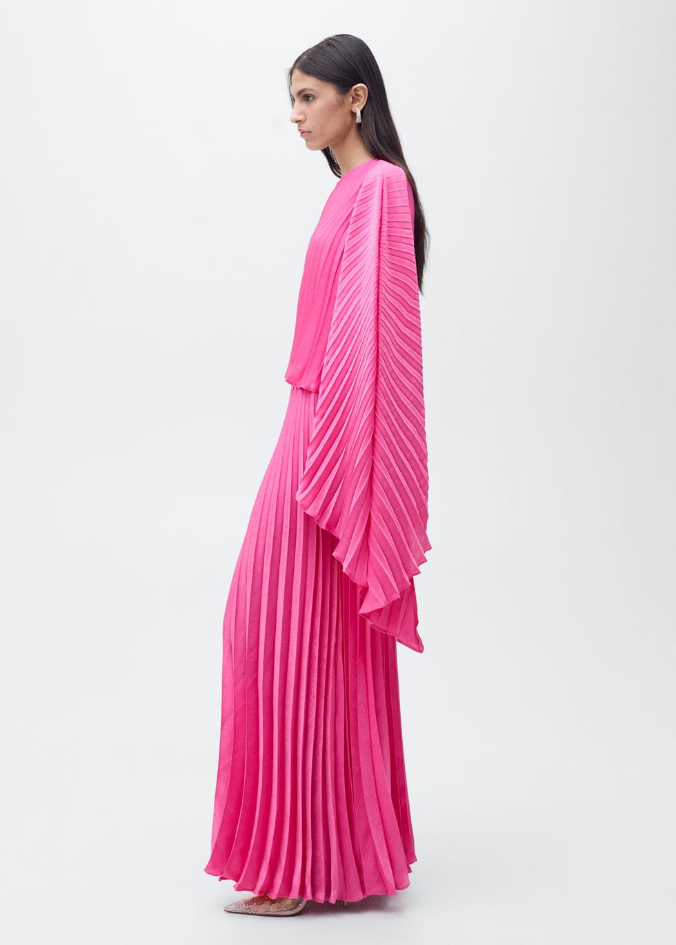 Long cape flared dress