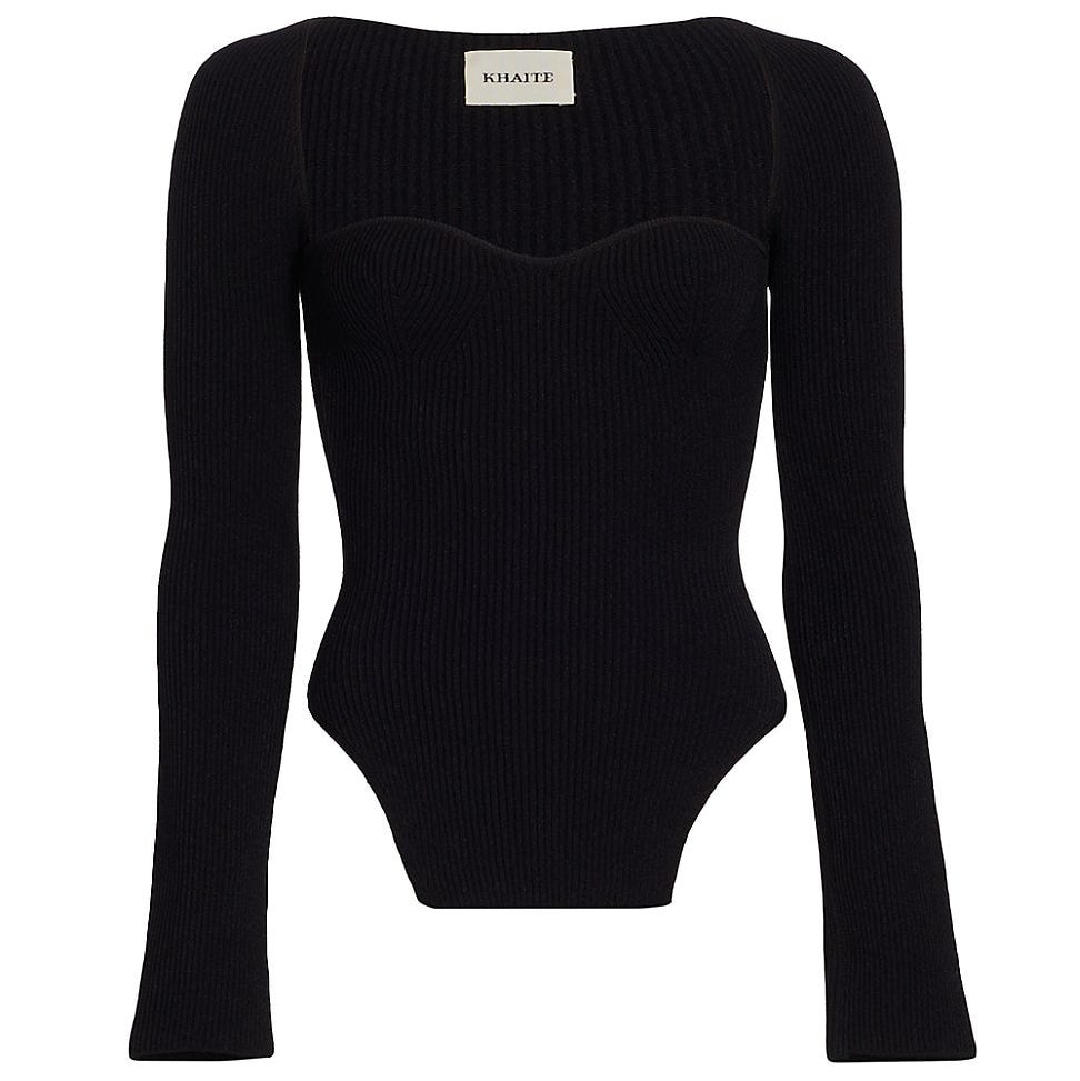 Women's Maddy Rib-Knit Long-Sleeve Bodysuit Women's Maddy Rib-Knit Long-Sleeve Bodysuit