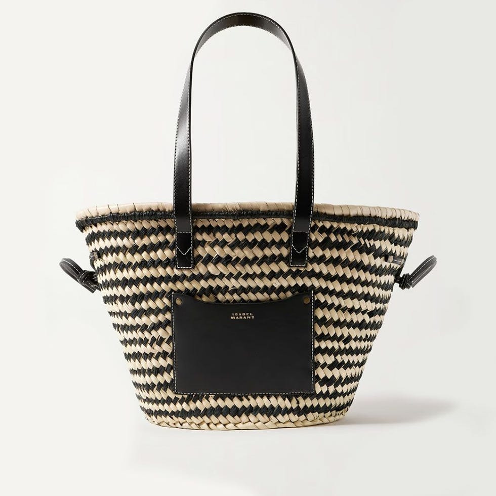 Cadix Leather-Trimmed Raffia Tote Cadix Leather-Trimmed Raffia Tote