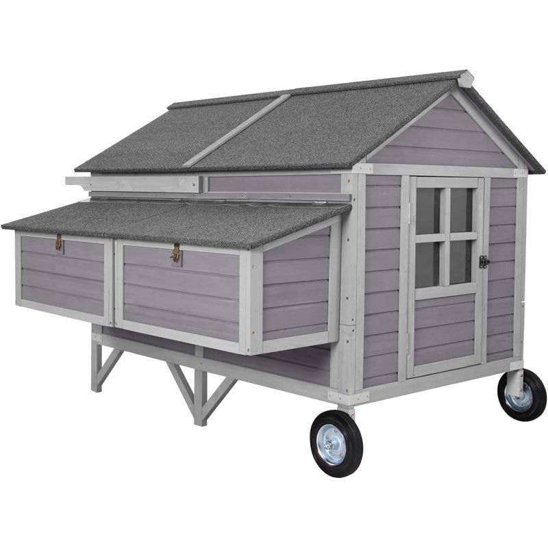 Derec Mobile Chicken Coop Wooden Hen House