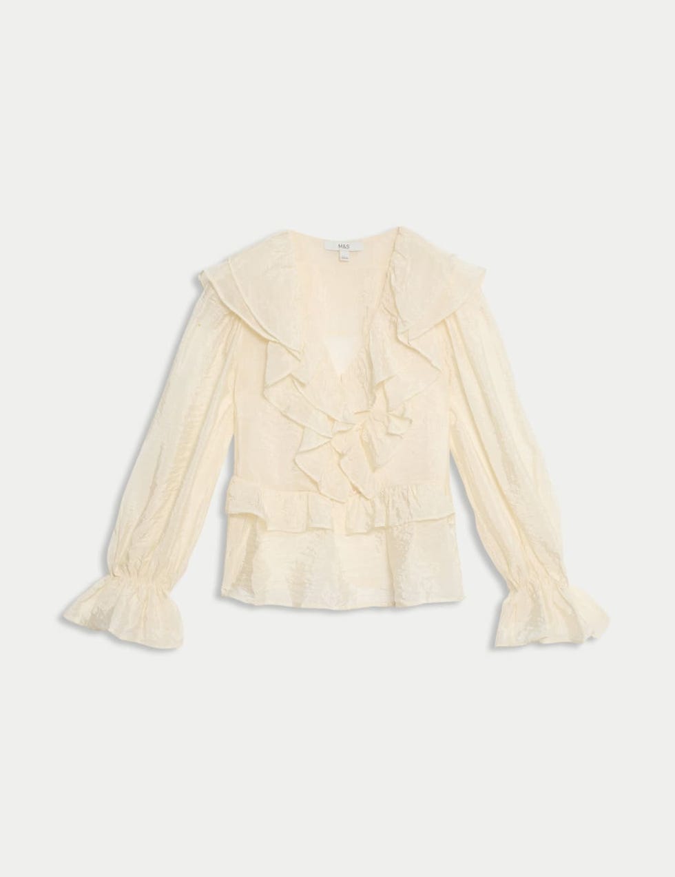 V-Neck Frill Detail Blouse