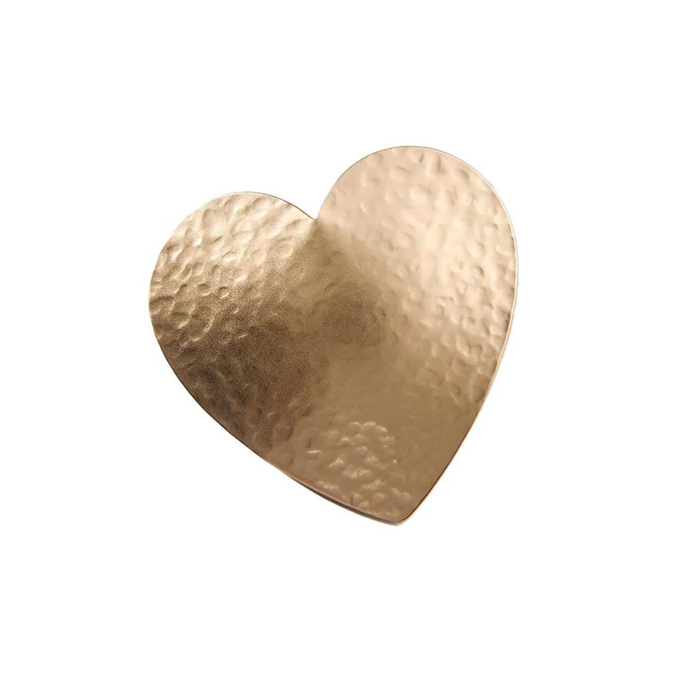 Hammered Metal Heart Pin
