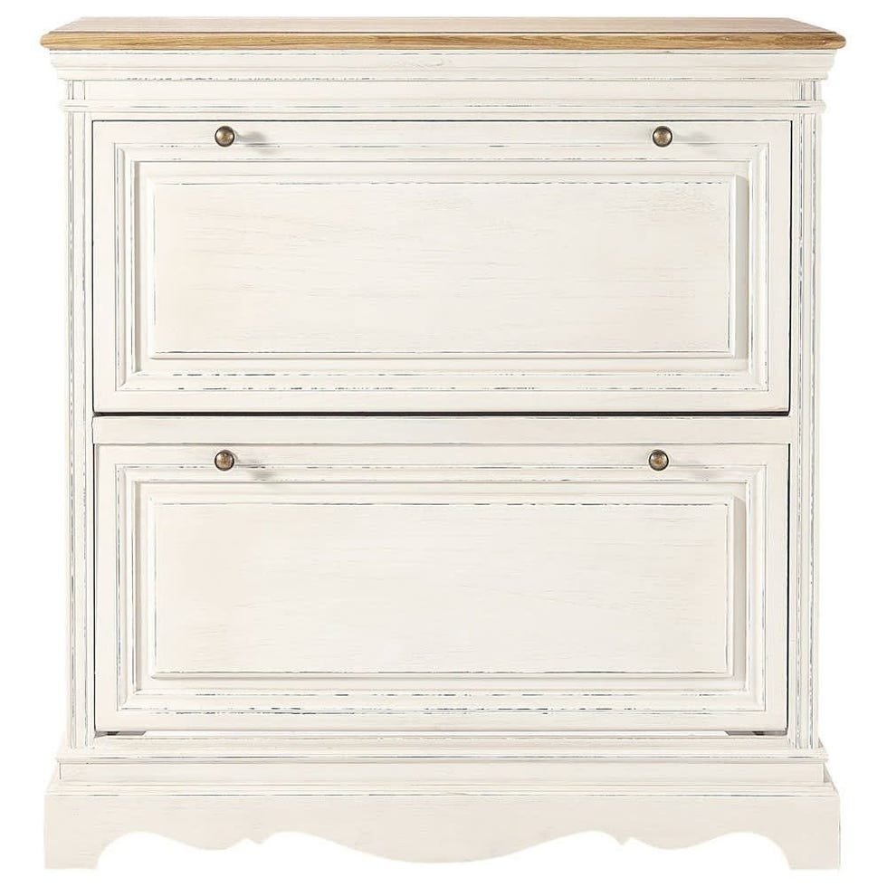 Mueble zapatero color crema