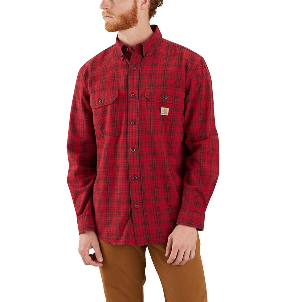 Long-Sleeve Plaid Shirt