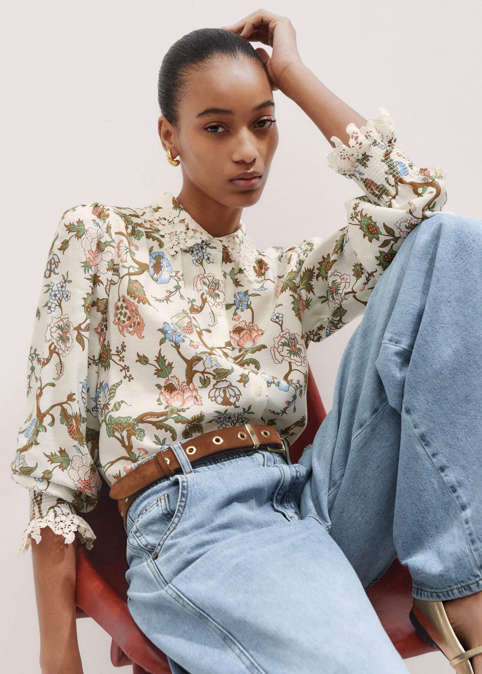 Floral Garden Print Blouse