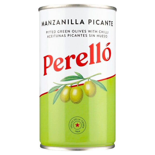 Perello Manzanilla Olives with Chilli 150g