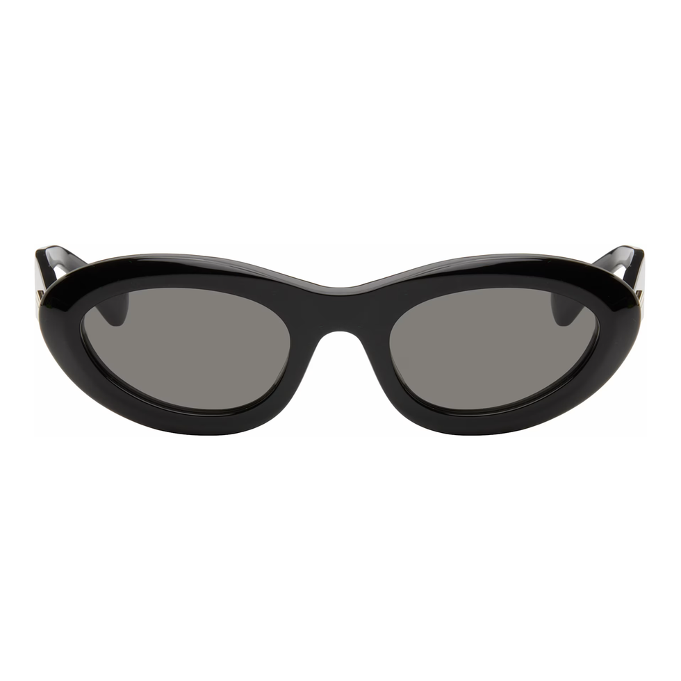 Black Classic Ribbon Almond Sunglasses