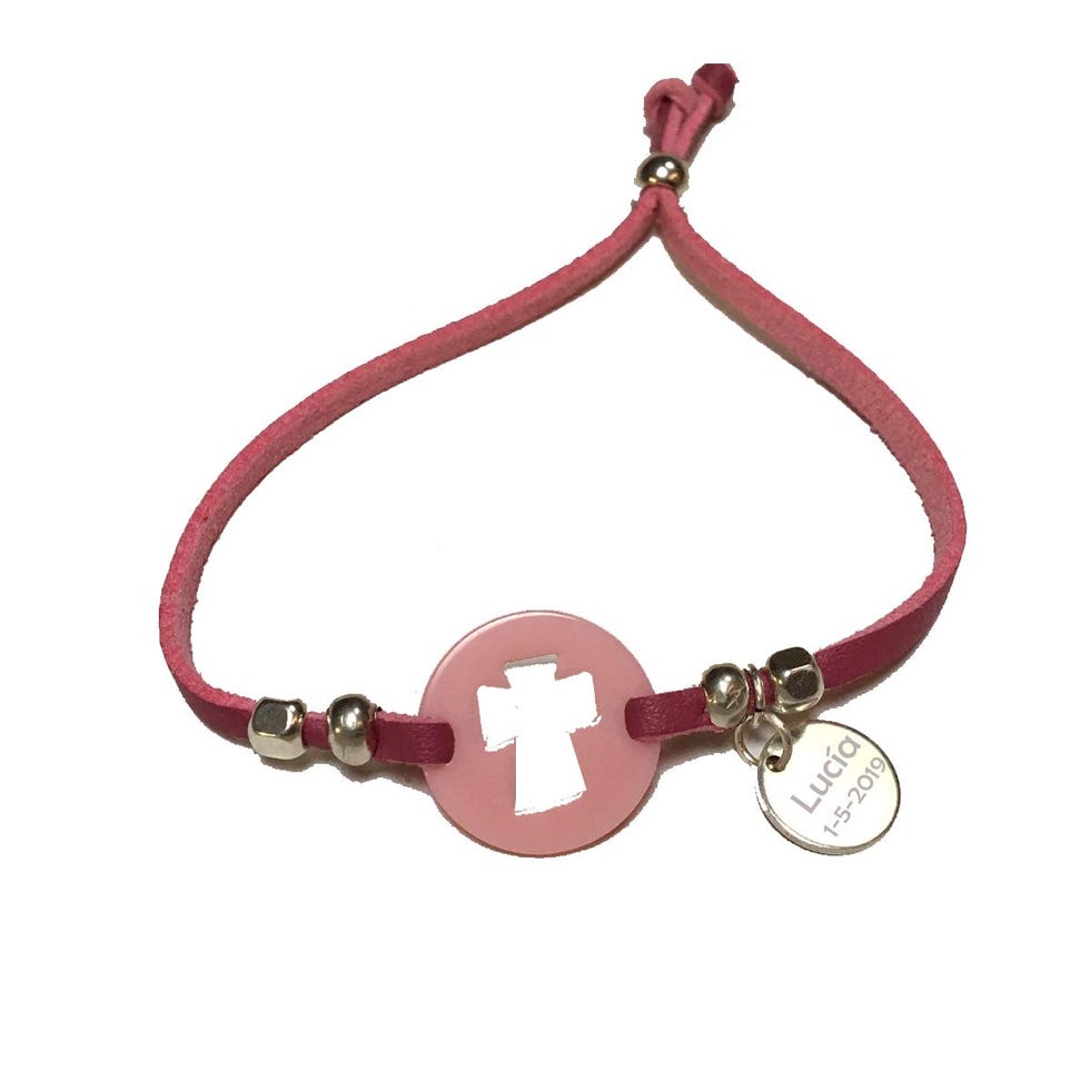 Pulseras de antelina con cruz