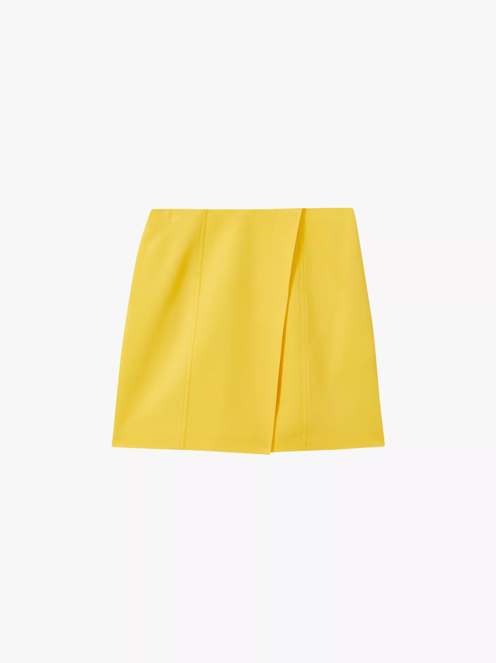 Reiss Cleo wrap-front stretch-woven mini skirt